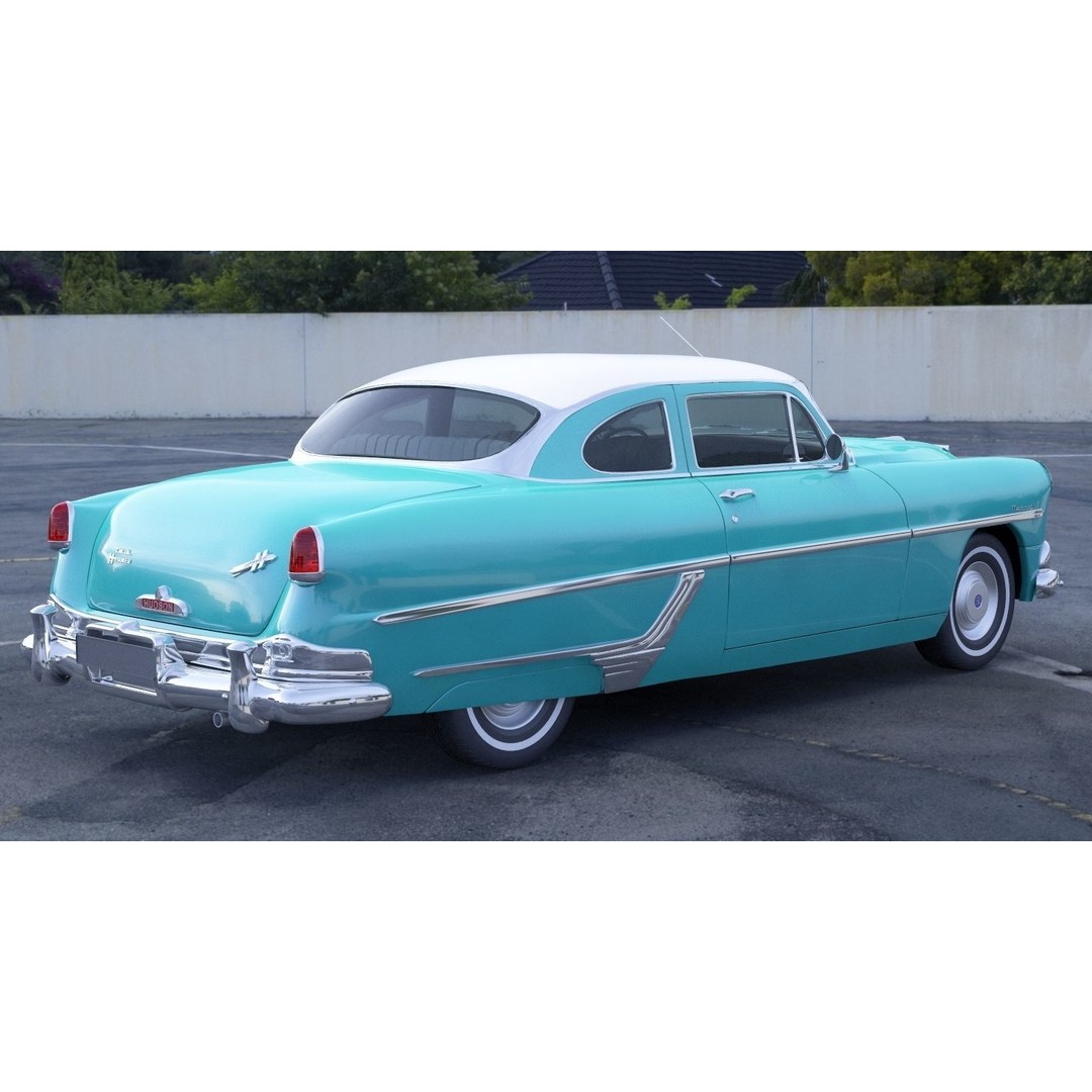Hudson Hornet 3D Model – Antique 1954 Classic Car, FBX, OBJ - View 5