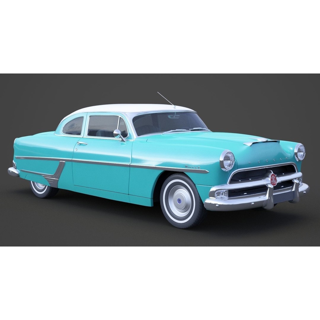 Hudson Hornet 3D Model – Antique 1954 Classic Car, FBX, OBJ - View 7