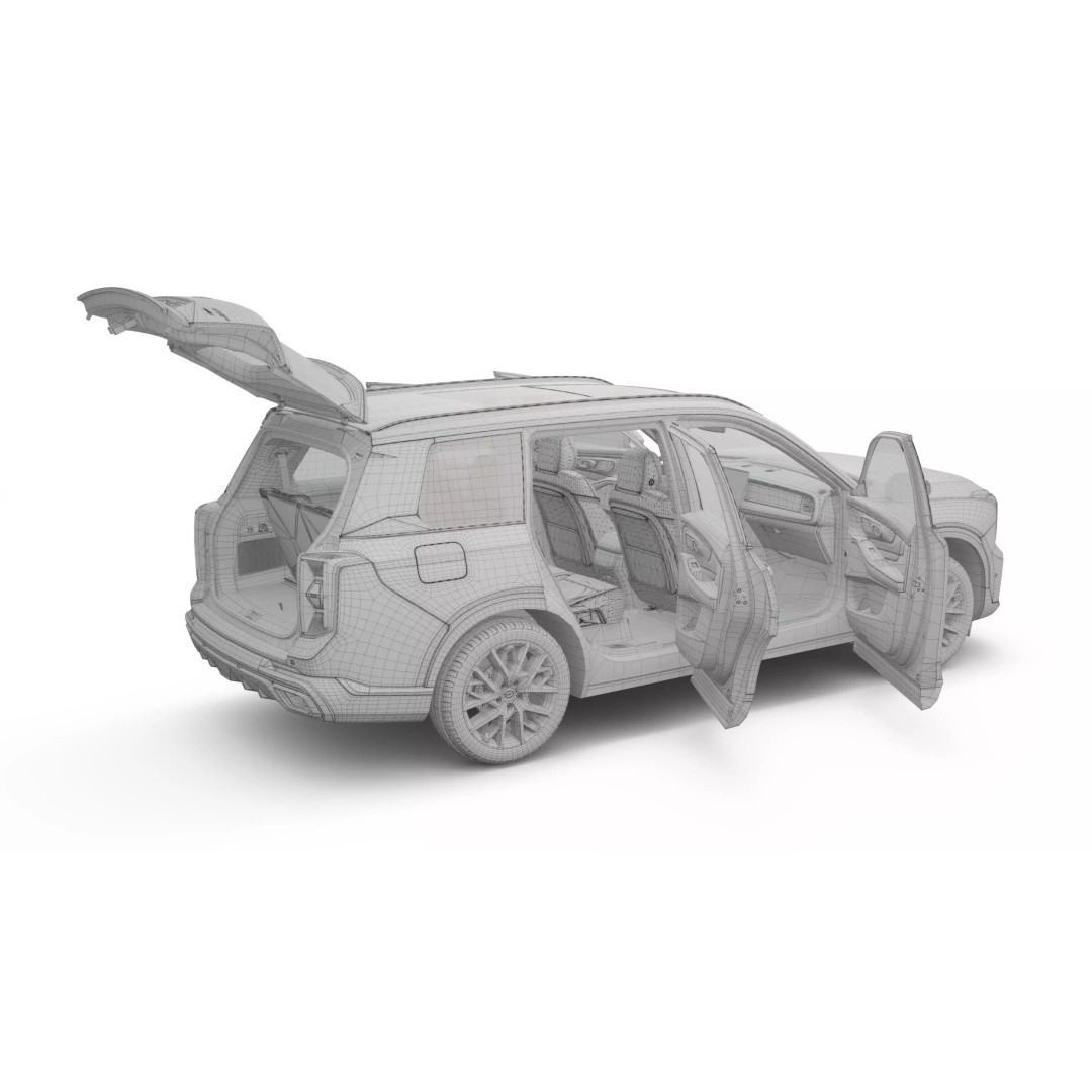 2026 GAC GS8 3D Model – Hybrid SUV with Interior, FBX, Blender
