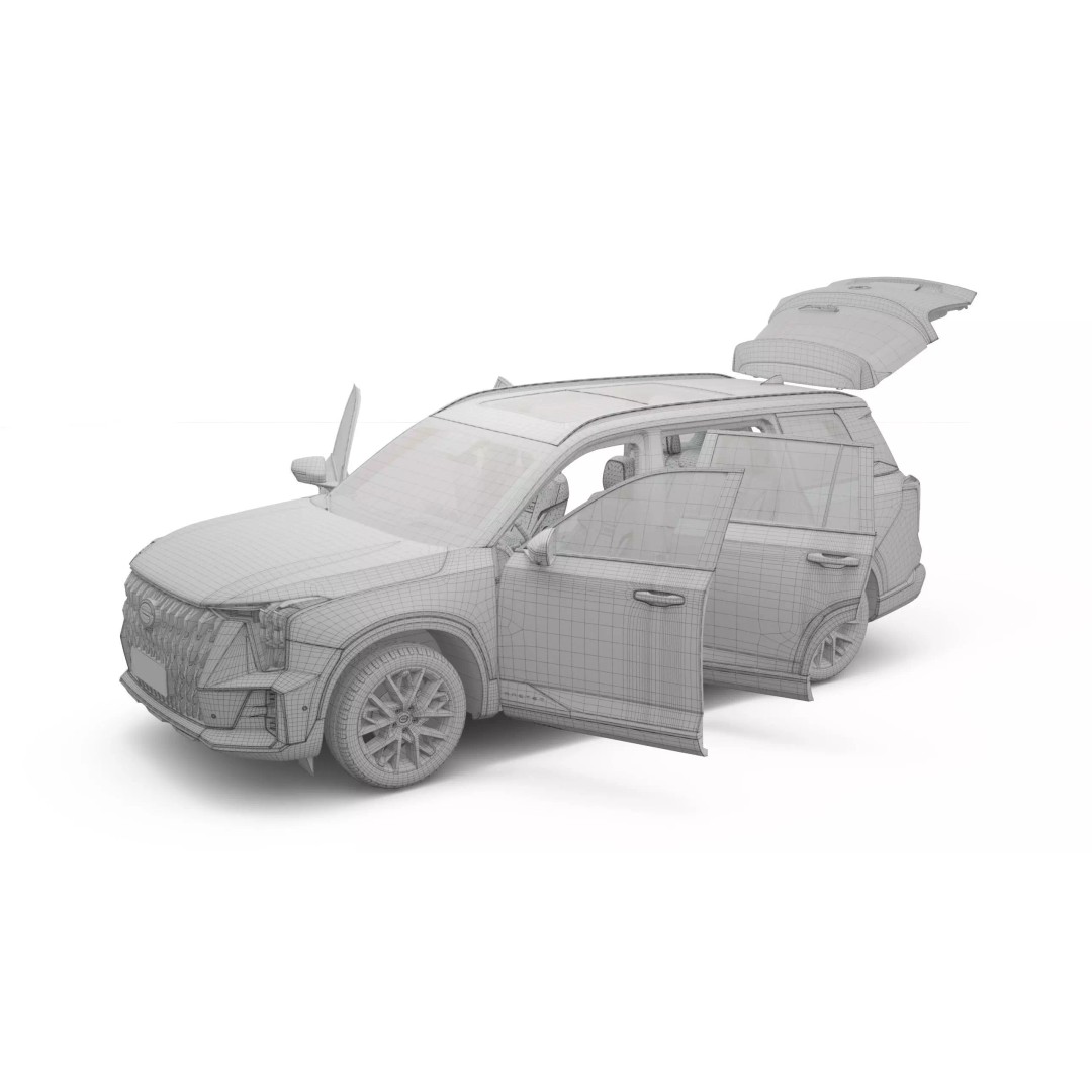 2026 GAC GS8 3D Model – Hybrid SUV with Interior, FBX, Blender - View 14