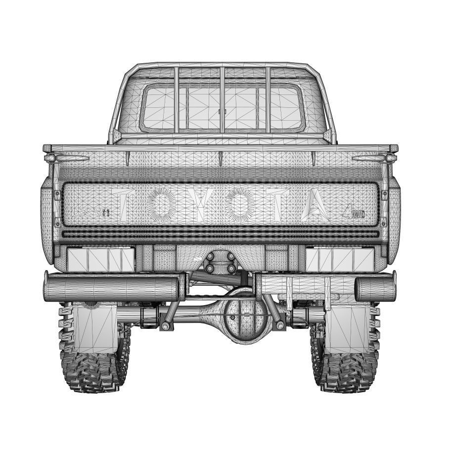 Toyota Land Cruiser Serie 79 Double Cab 3D Model – Game Ready, PBR Textures - View 13
