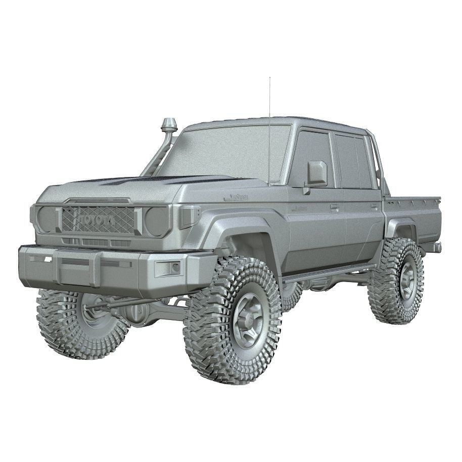Toyota Land Cruiser Serie 79 Double Cab 3D Model – Game Ready, PBR Textures - View 18