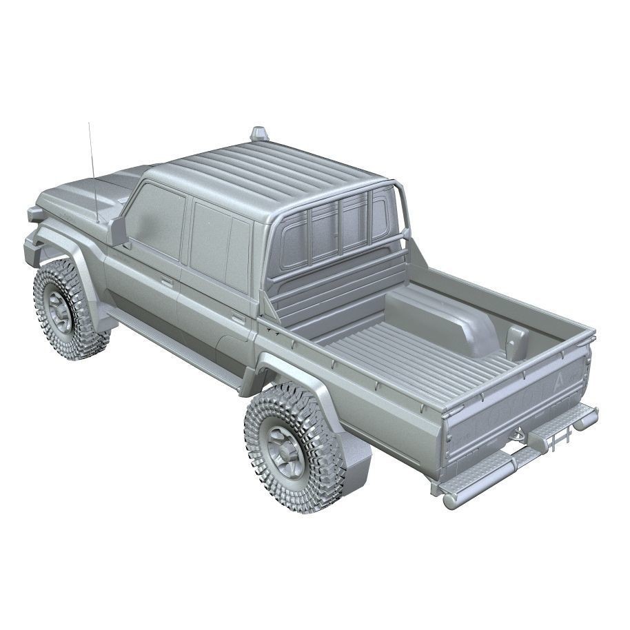 Toyota Land Cruiser Serie 79 Double Cab 3D Model – Game Ready, PBR Textures - View 19