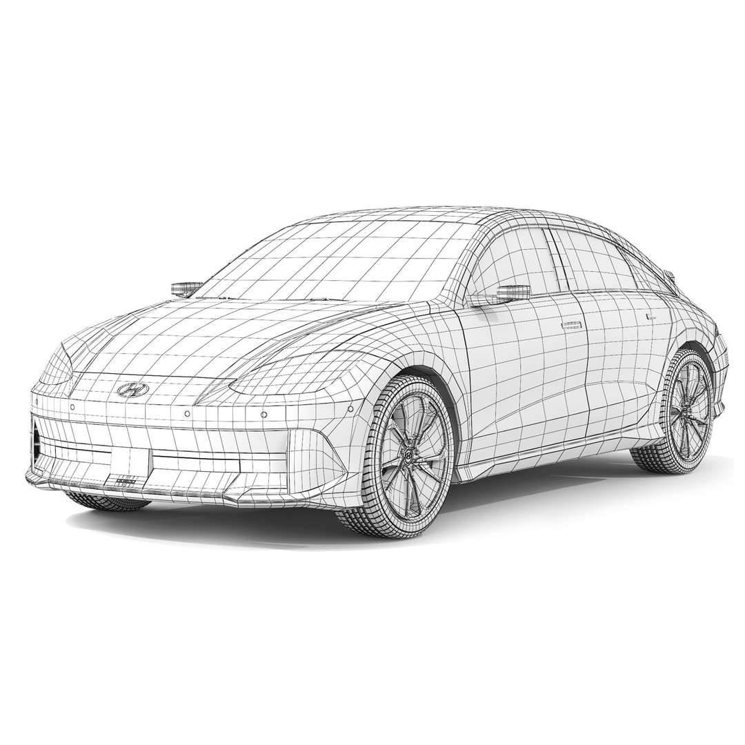 Hyundai Ioniq 6 3D Model – Luxury Electric Sedan, FBX - View 10