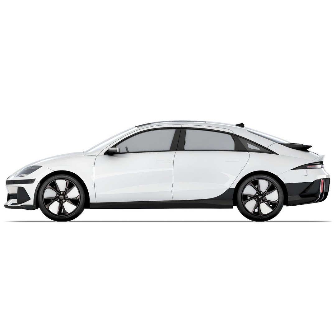 Hyundai Ioniq 6 3D Model – Luxury Electric Sedan, FBX - View 4