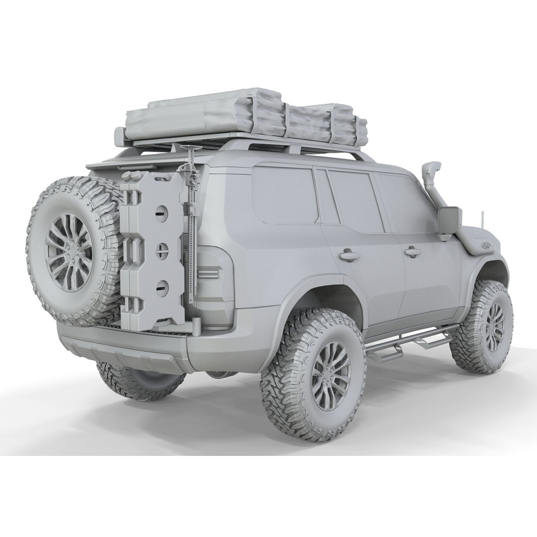 Toyota Land Cruiser Prado 2024 3D Model – Realistic SUV with Interior, FBX/OBJ