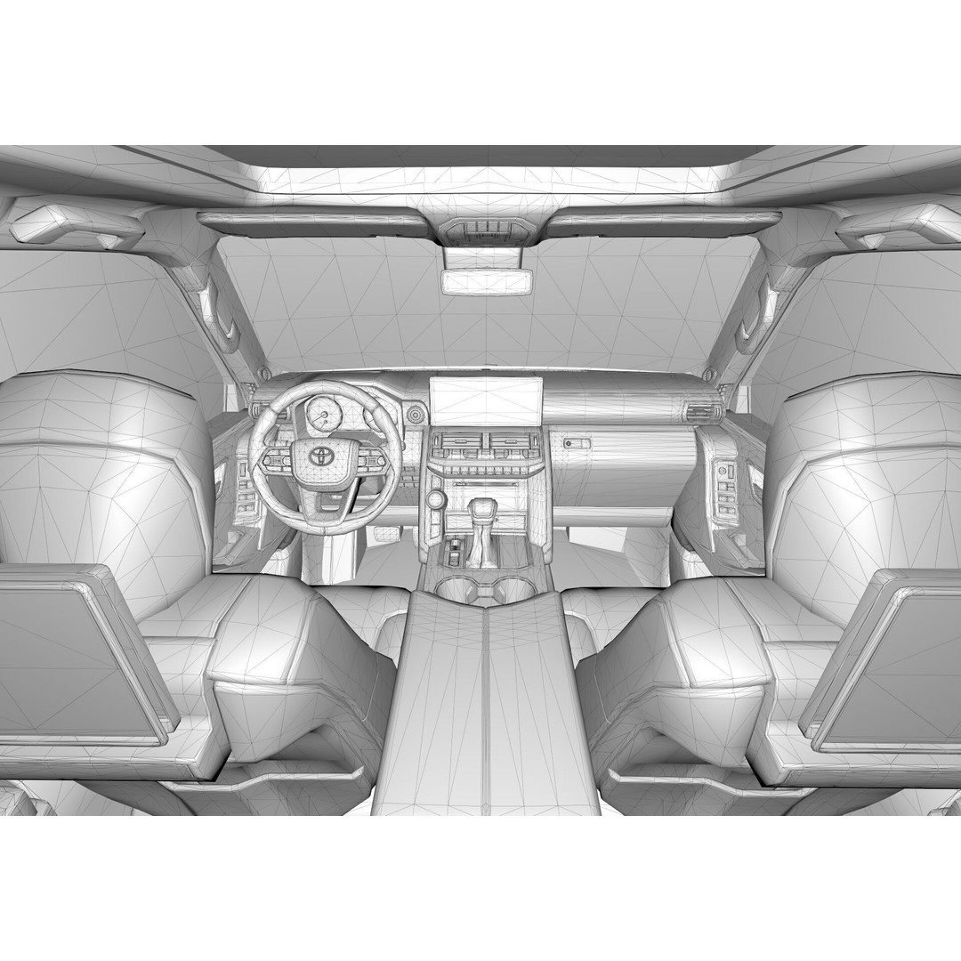 Toyota Land Cruiser Prado 2024 3D Model – Realistic SUV with Interior, FBX/OBJ - View 10