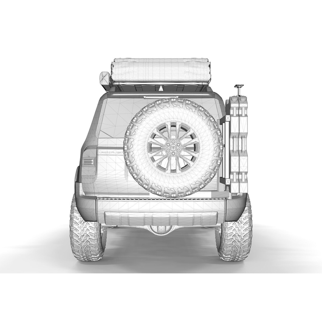 Toyota Land Cruiser Prado 2024 3D Model – Realistic SUV with Interior, FBX/OBJ - View 13