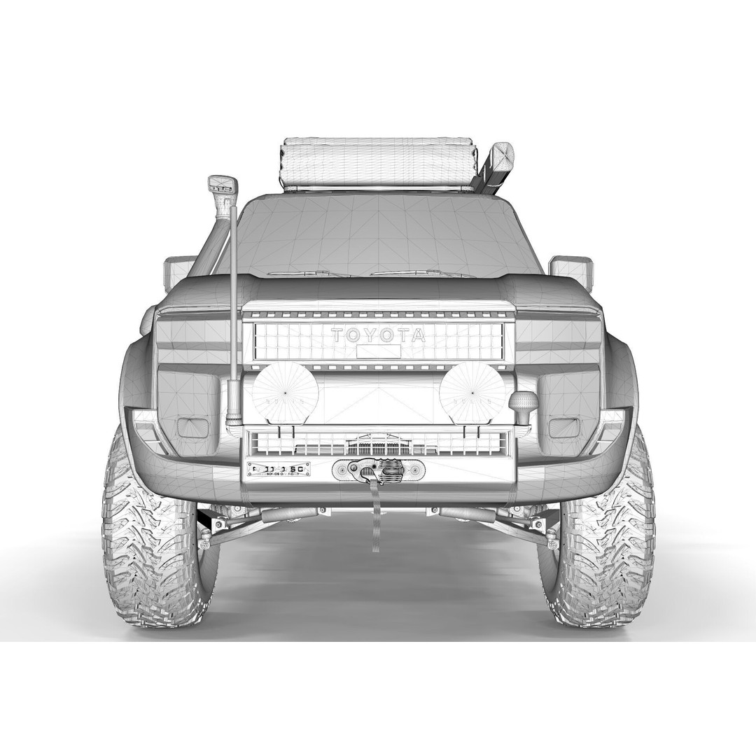 Toyota Land Cruiser Prado 2024 3D Model – Realistic SUV with Interior, FBX/OBJ - View 14