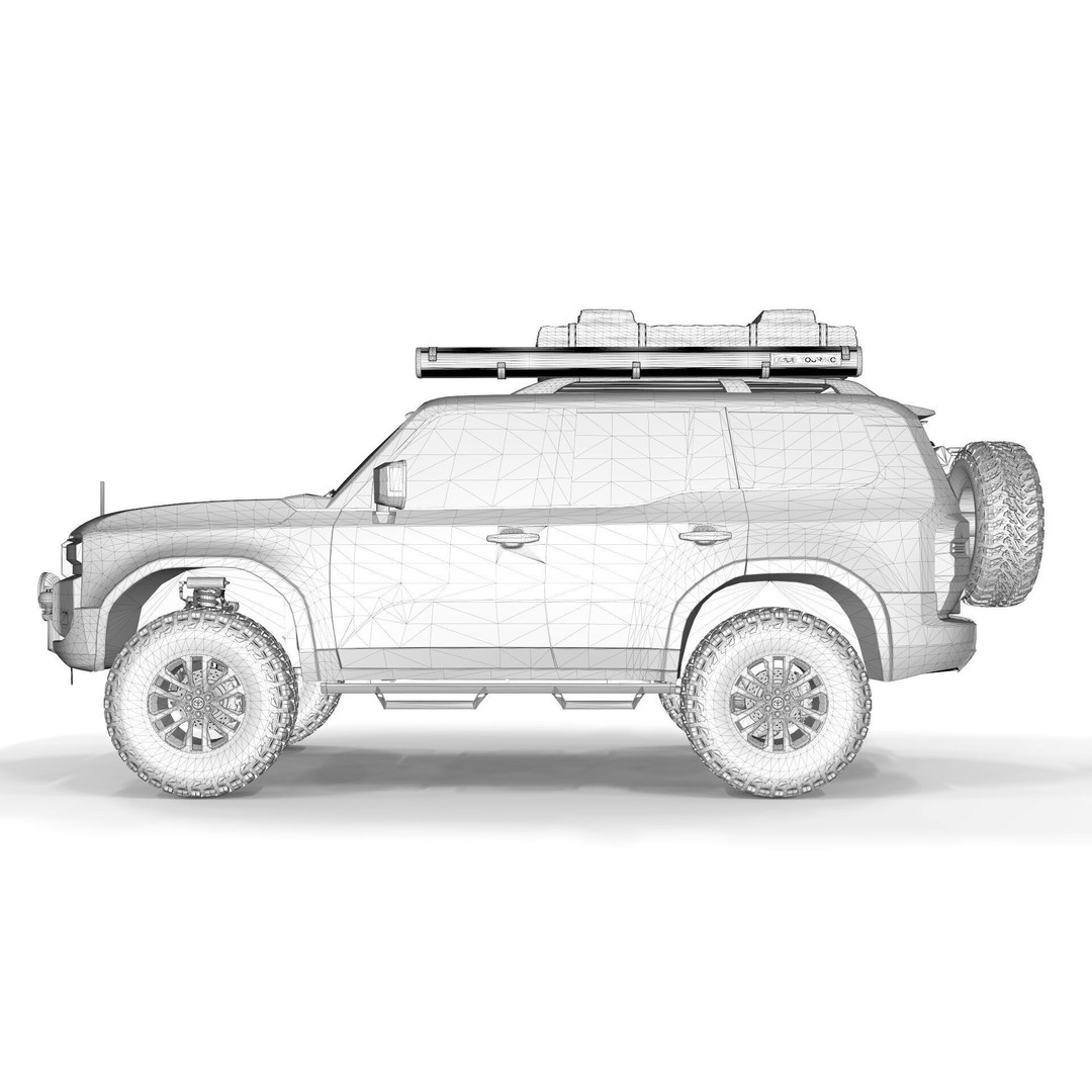 Toyota Land Cruiser Prado 2024 3D Model – Realistic SUV with Interior, FBX/OBJ - View 15