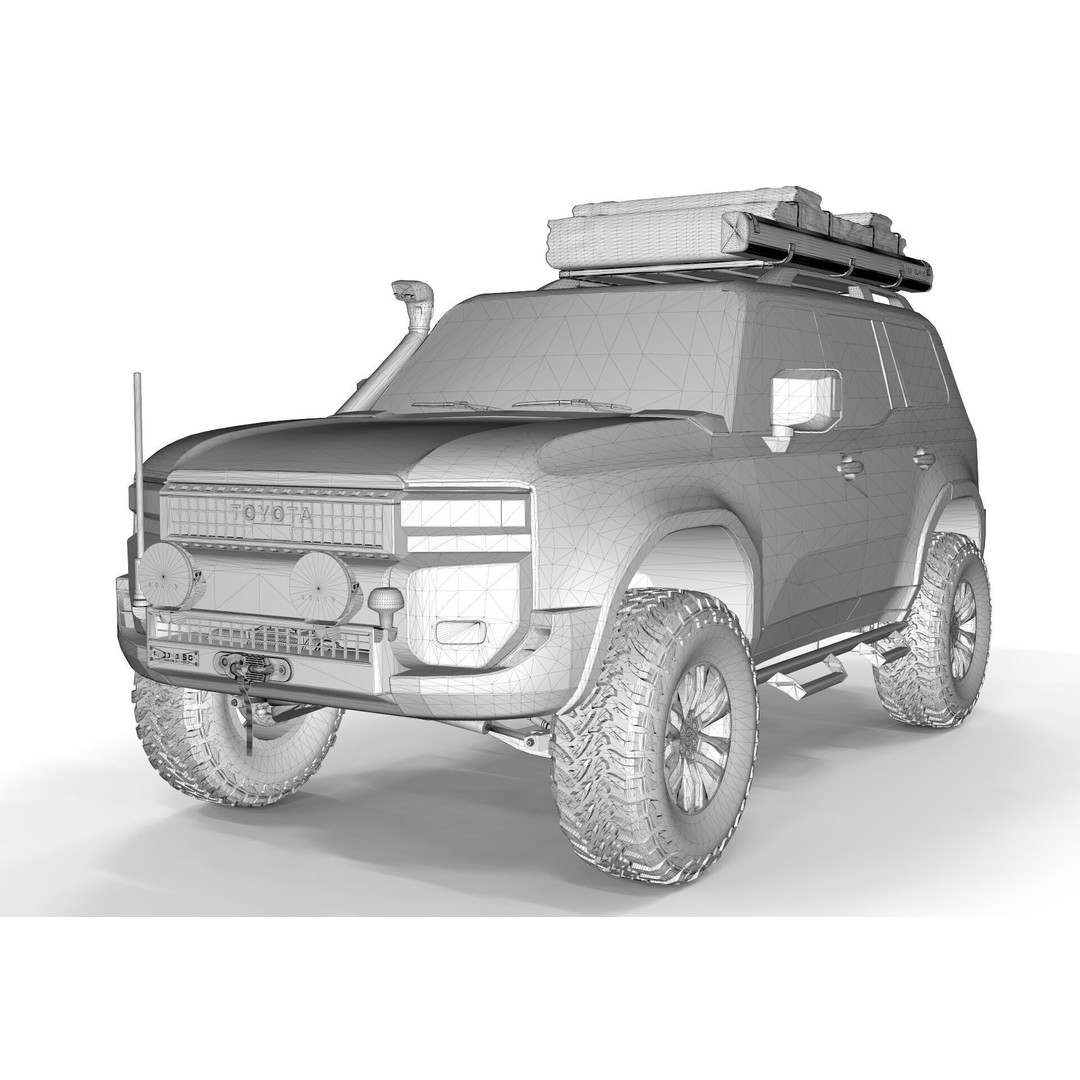 Toyota Land Cruiser Prado 2024 3D Model – Realistic SUV with Interior, FBX/OBJ - View 17