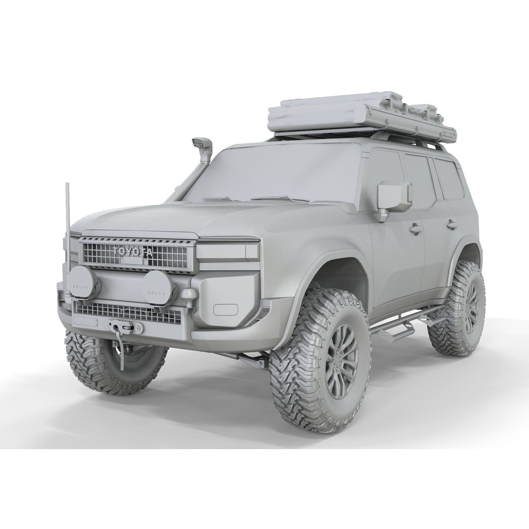 Toyota Land Cruiser Prado 2024 3D Model – Realistic SUV with Interior, FBX/OBJ - View 18