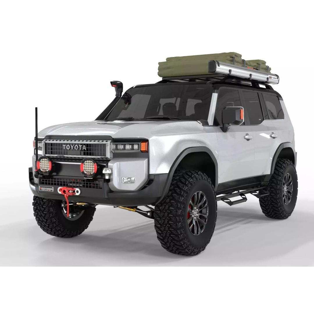 Toyota Land Cruiser Prado 2024 3D Model – Realistic SUV with Interior, FBX/OBJ - View 2