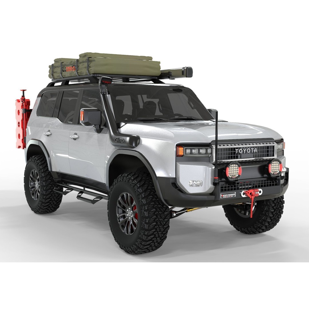 Toyota Land Cruiser Prado 2024 3D Model – Realistic SUV with Interior, FBX/OBJ - View 8