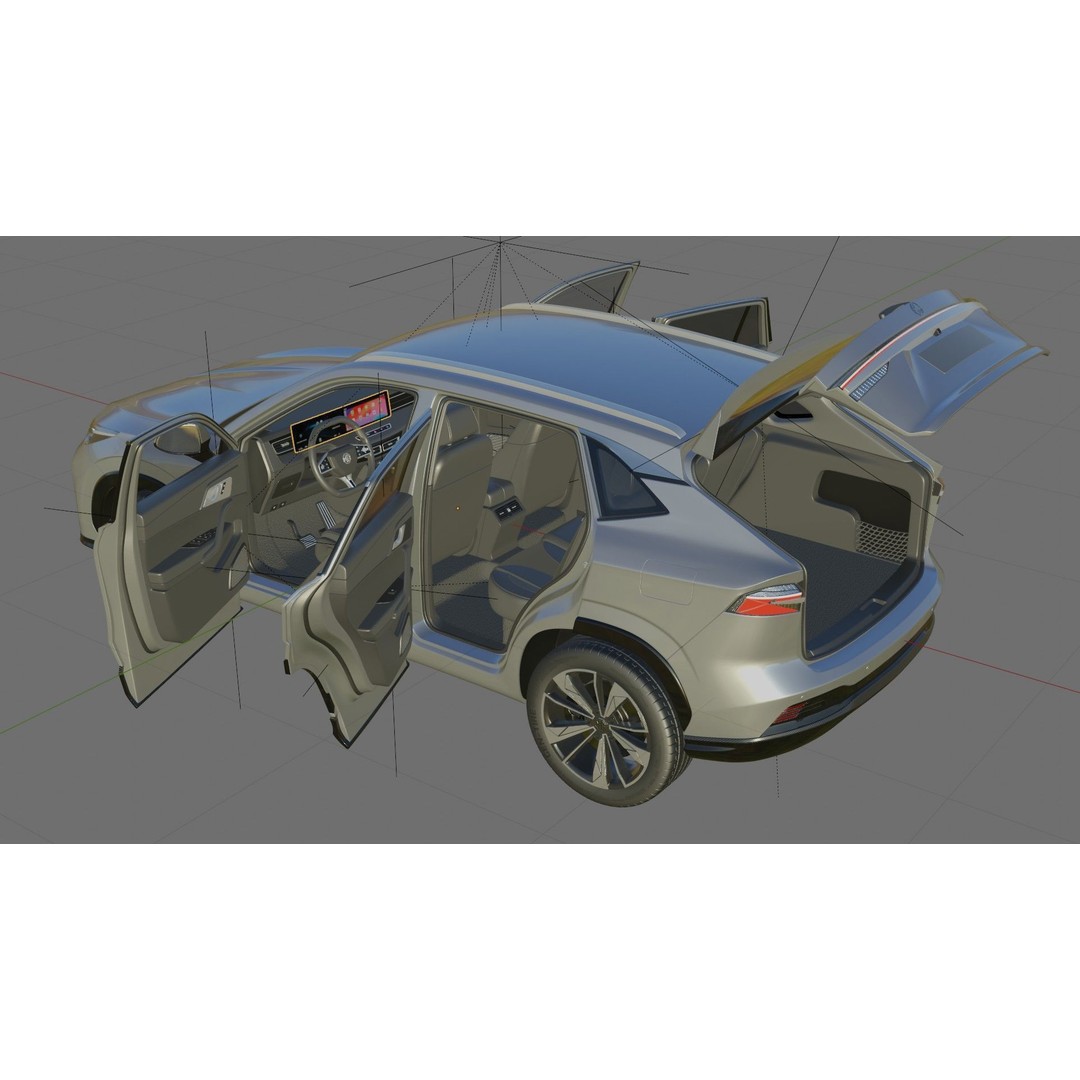MG HS 2025 3D Model – Detailed SUV with Interior, FBX & Blender - View 26