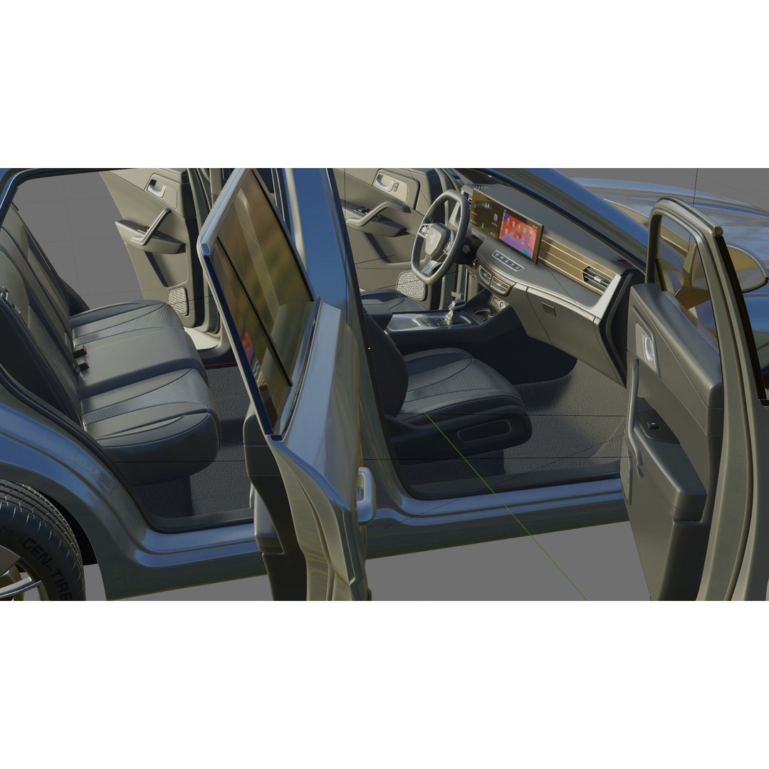 MG HS 2025 3D Model – Detailed SUV with Interior, FBX & Blender - View 28