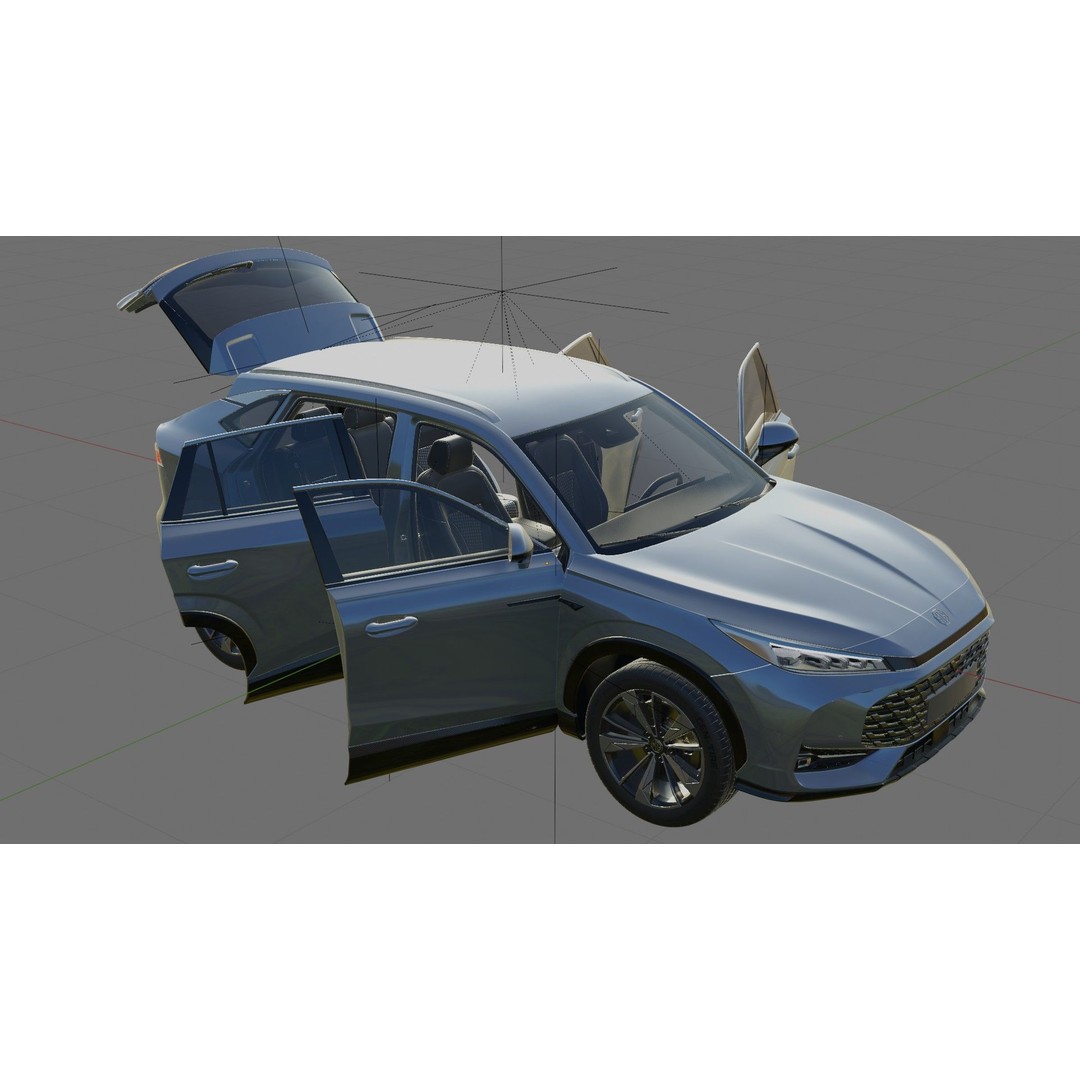 MG HS 2025 3D Model – Detailed SUV with Interior, FBX & Blender - View 29