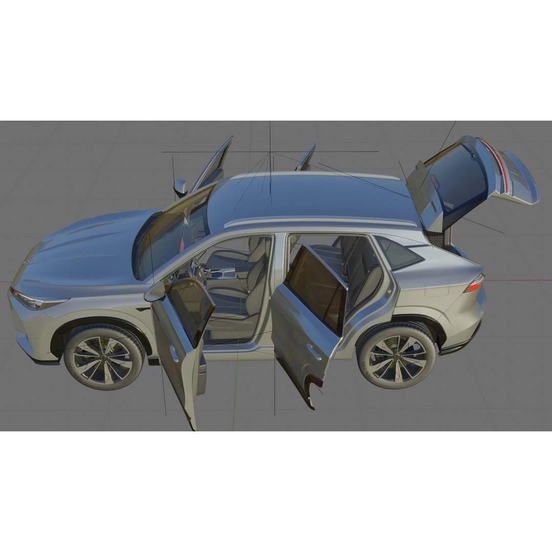 MG HS 2025 3D Model – Detailed SUV with Interior, FBX & Blender - View 30