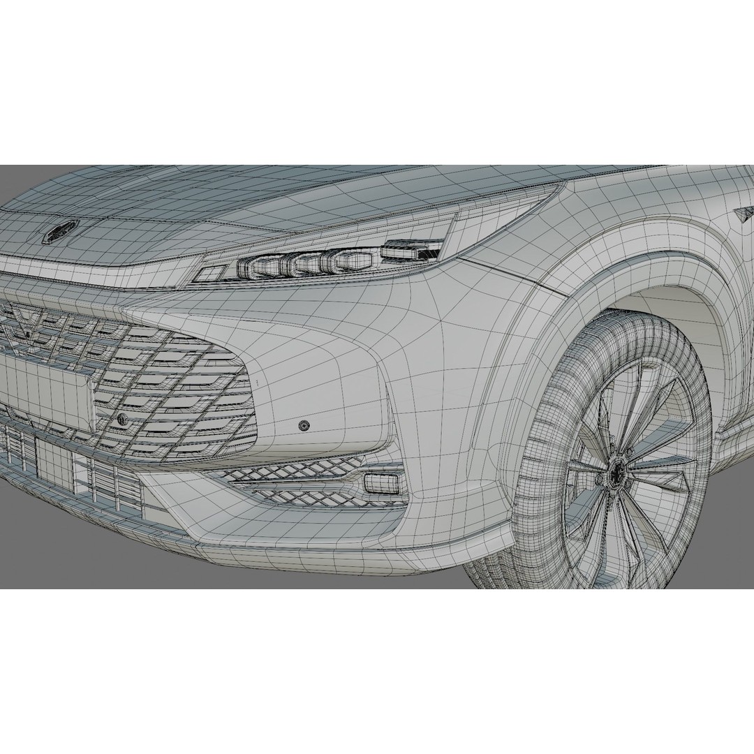 MG HS 2025 3D Model – Detailed SUV with Interior, FBX & Blender - View 33