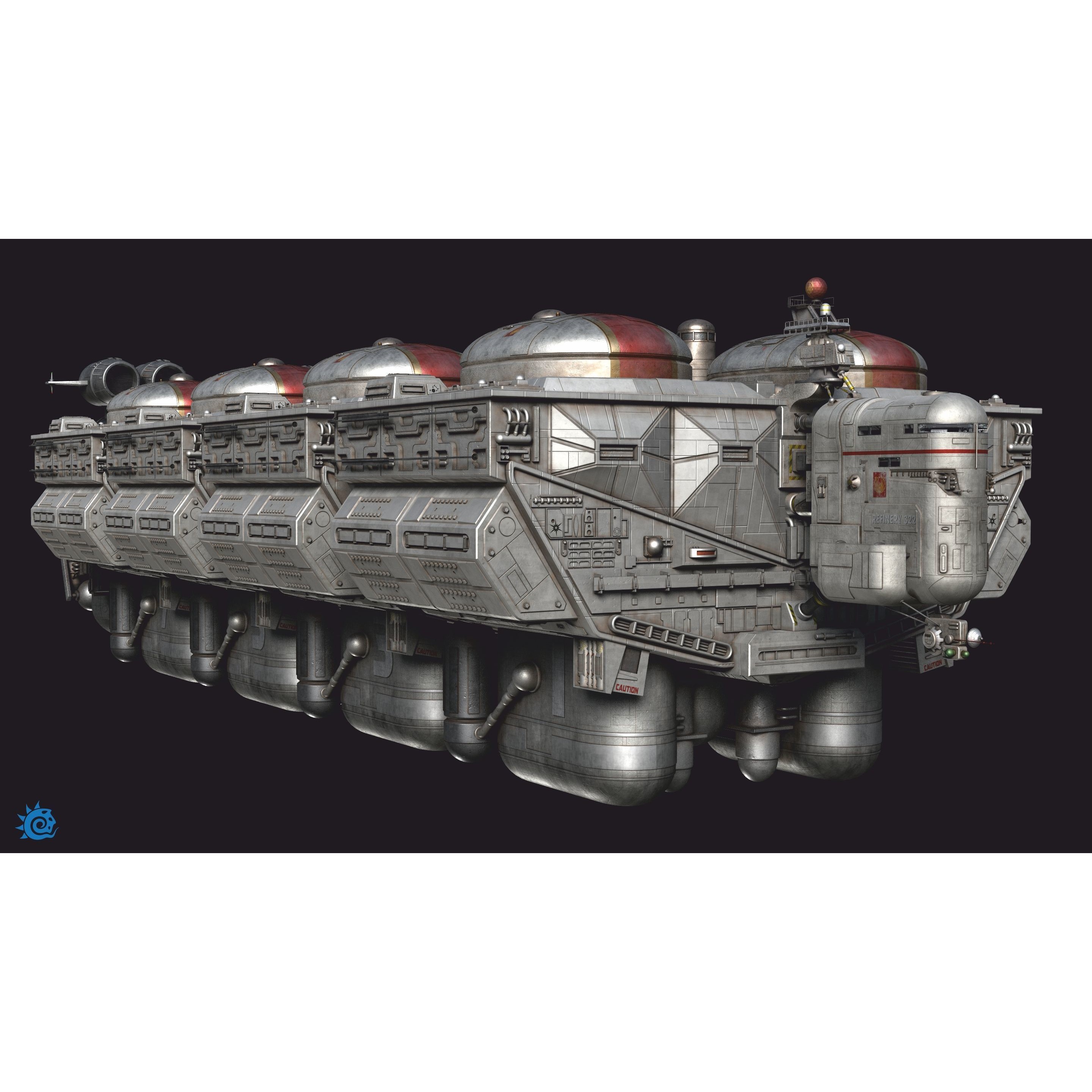 Daru Mozu Refinery - High-Poly Game-Ready 3D Model - View 10