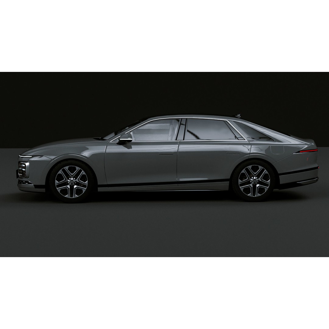 2024 Hyundai Grandeur 3D Model – High Poly, Game-Ready Asset, FBX, OBJ - View 10