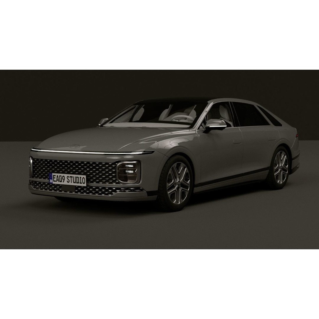 2024 Hyundai Grandeur 3D Model – High Poly, Game-Ready Asset, FBX, OBJ - View 11