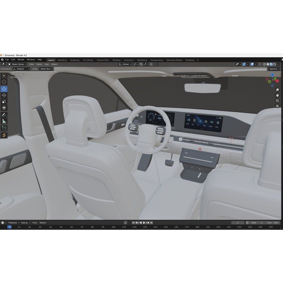 2024 Hyundai Grandeur 3D Model – High Poly, Game-Ready Asset, FBX, OBJ - View 12