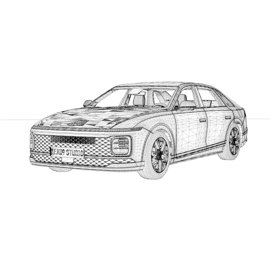 2024 Hyundai Grandeur 3D Model – High Poly, Game-Ready Asset, FBX, OBJ - View 5