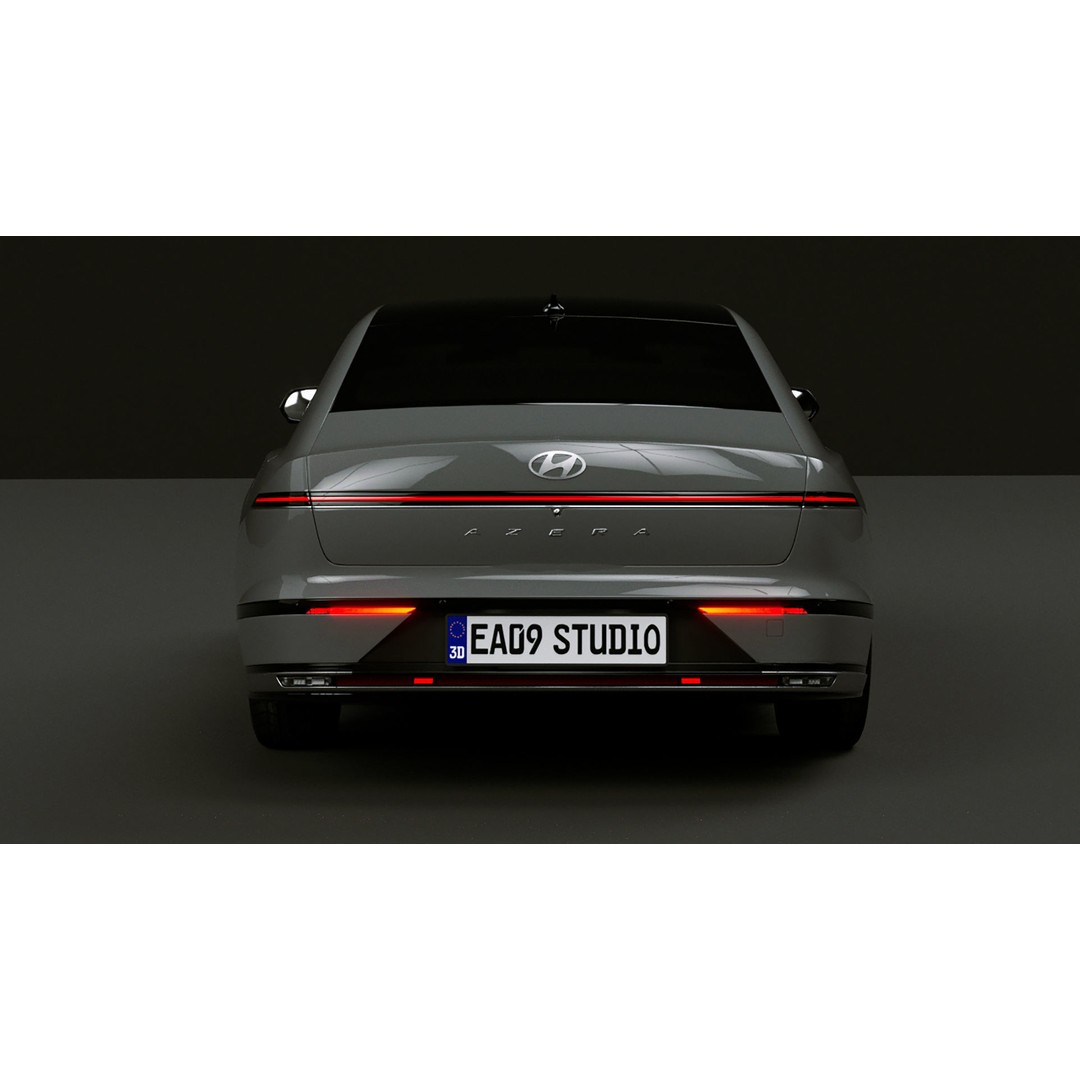 2024 Hyundai Grandeur 3D Model – High Poly, Game-Ready Asset, FBX, OBJ - View 9