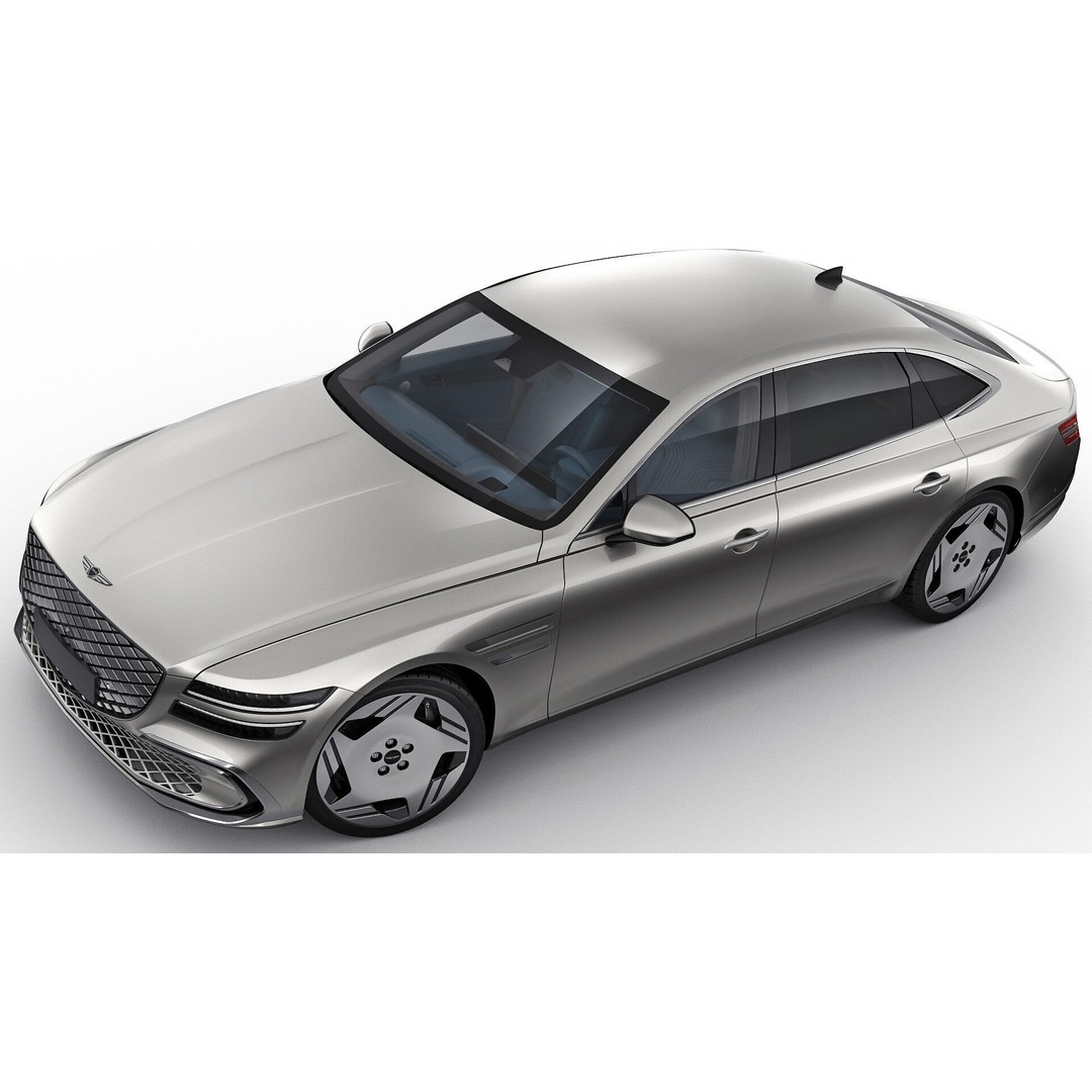 Genesis Electrified G80 Long 2025 3D Model – Luxury Sedan, FBX, OBJ, Blender - View 12