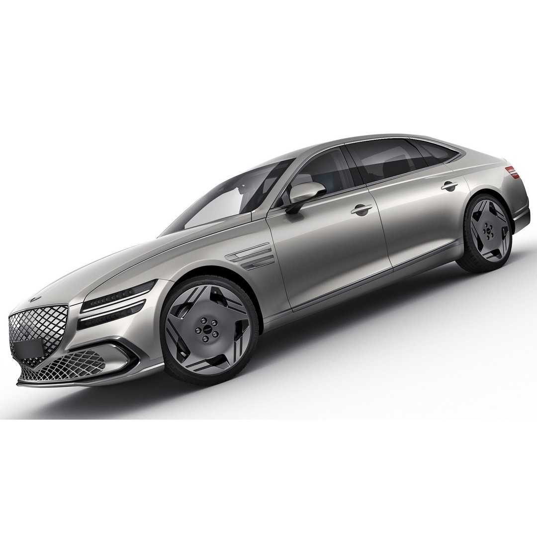 Genesis Electrified G80 Long 2025 3D Model – Luxury Sedan, FBX, OBJ, Blender - View 14