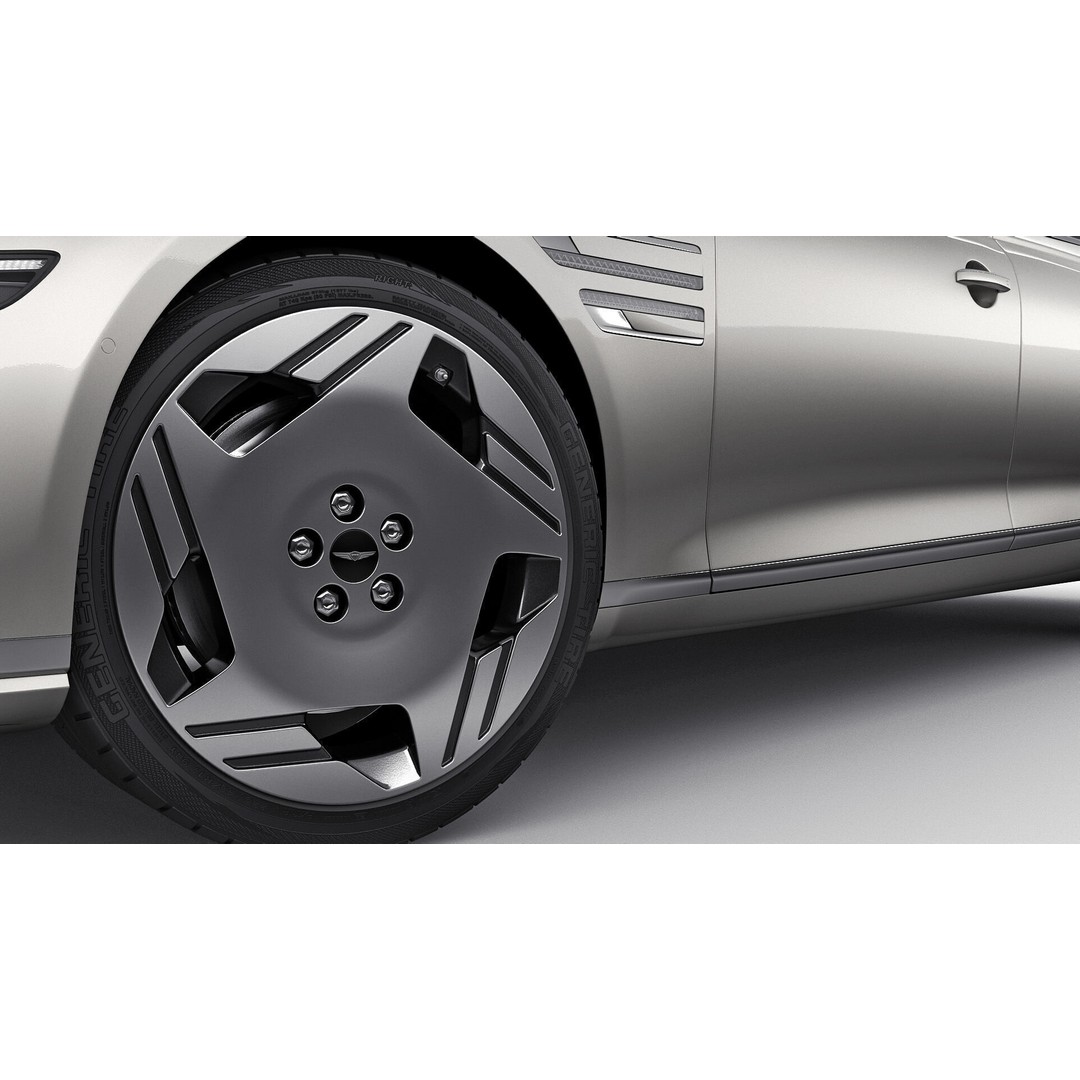 Genesis Electrified G80 Long 2025 3D Model – Luxury Sedan, FBX, OBJ, Blender - View 16
