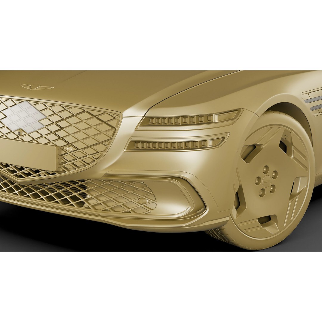 Genesis Electrified G80 Long 2025 3D Model – Luxury Sedan, FBX, OBJ, Blender - View 23