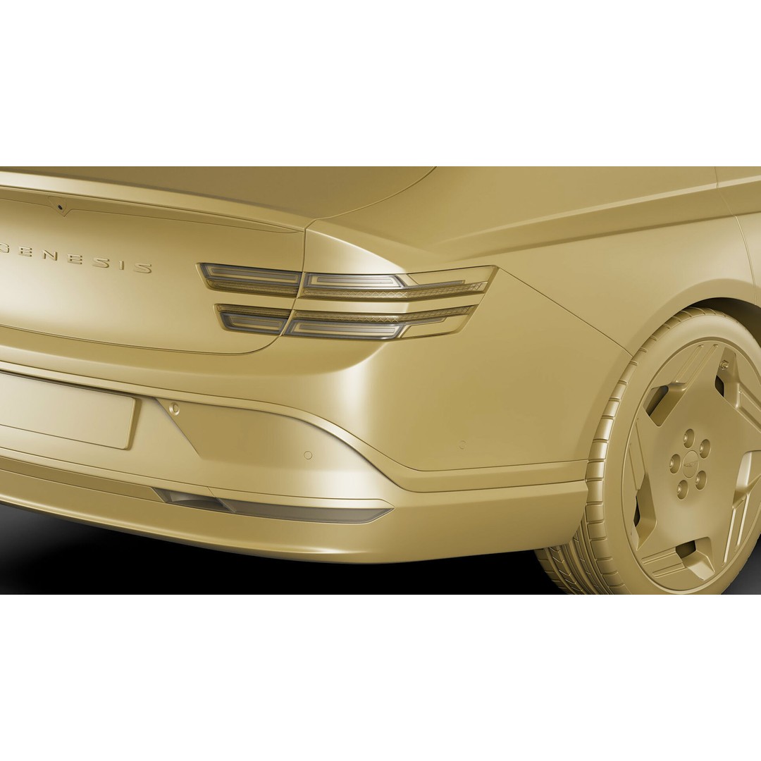 Genesis Electrified G80 Long 2025 3D Model – Luxury Sedan, FBX, OBJ, Blender - View 24