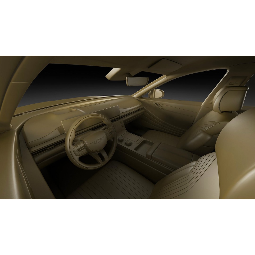 Genesis Electrified G80 Long 2025 3D Model – Luxury Sedan, FBX, OBJ, Blender - View 25