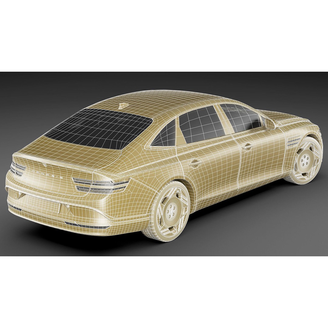Genesis Electrified G80 Long 2025 3D Model – Luxury Sedan, FBX, OBJ, Blender - View 27