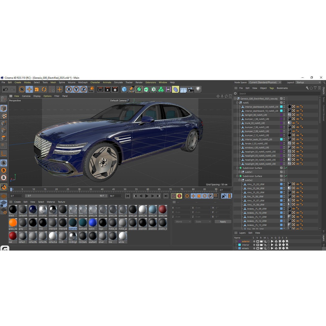 Genesis Electrified G80 Long 2025 3D Model – Luxury Sedan, FBX, OBJ, Blender - View 31