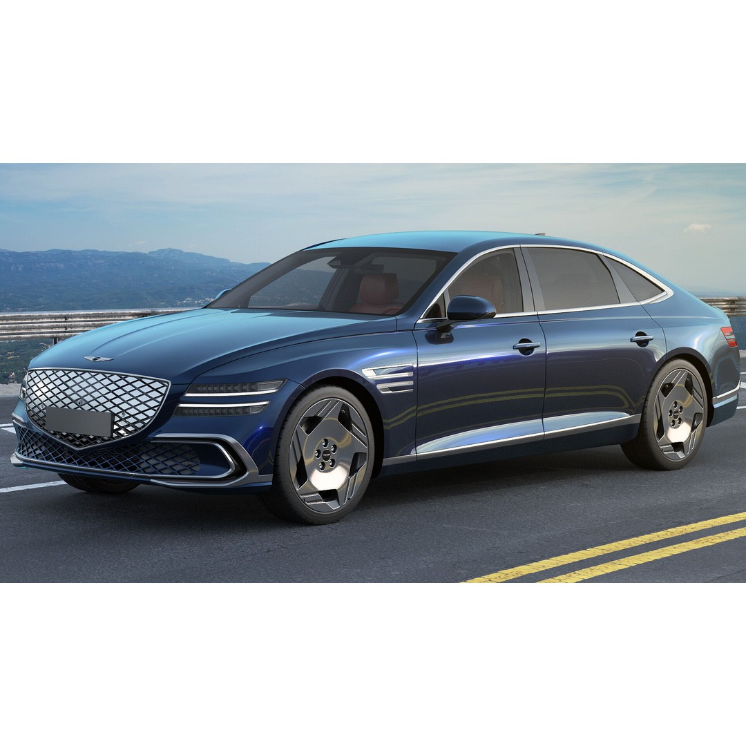 Genesis Electrified G80 Long 2025 3D Model – Luxury Sedan, FBX, OBJ, Blender - View 5