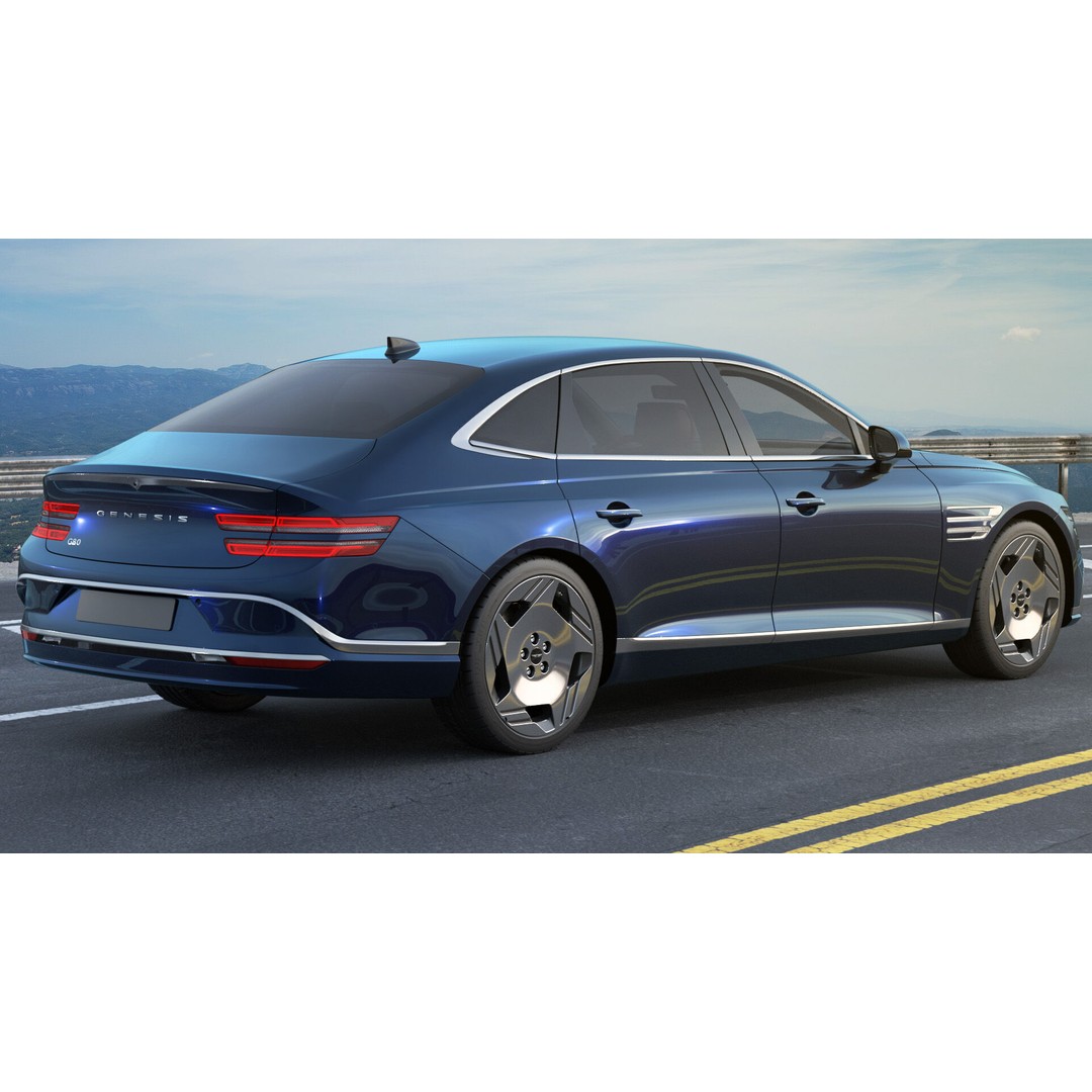 Genesis Electrified G80 Long 2025 3D Model – Luxury Sedan, FBX, OBJ, Blender - View 6