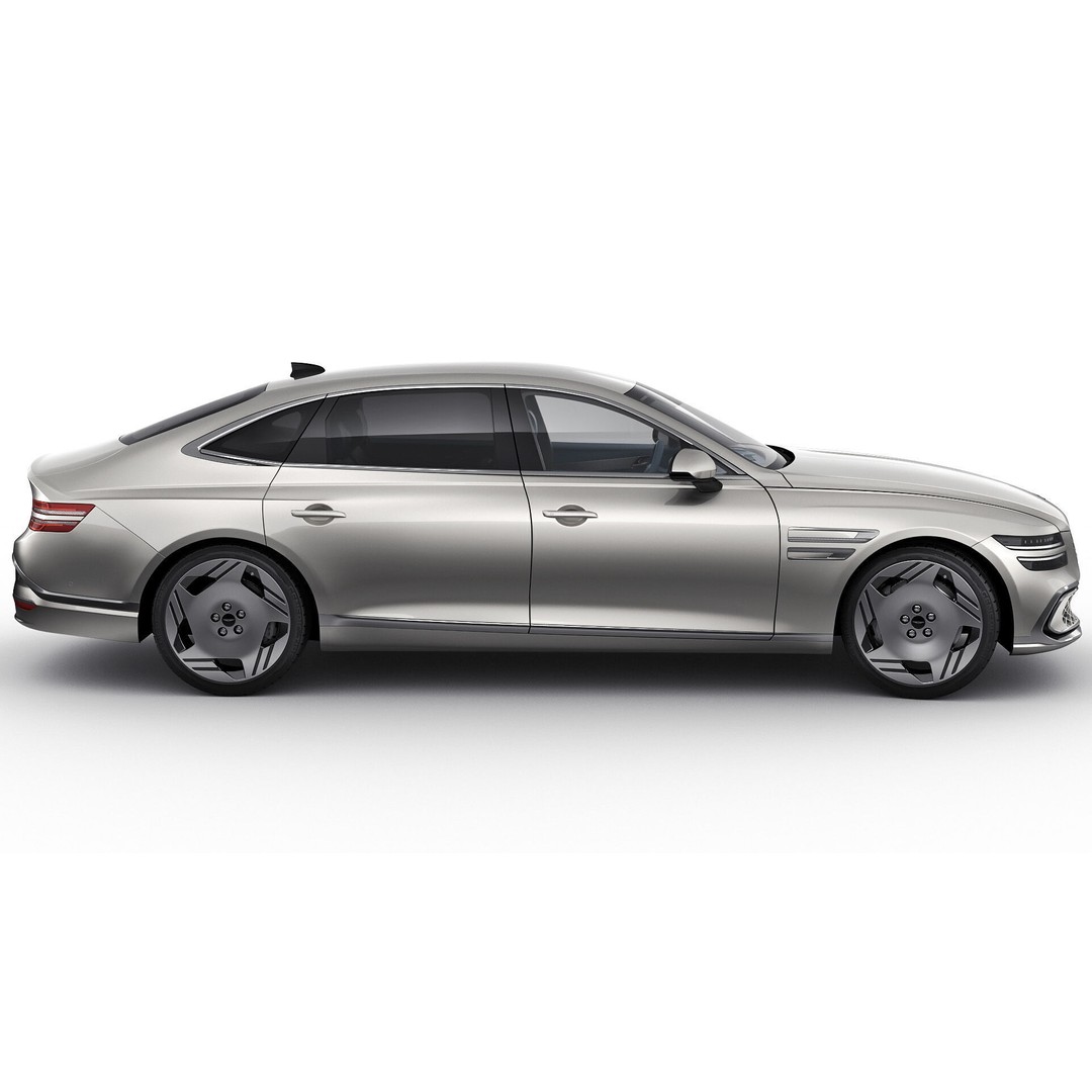Genesis Electrified G80 Long 2025 3D Model – Luxury Sedan, FBX, OBJ, Blender - View 7