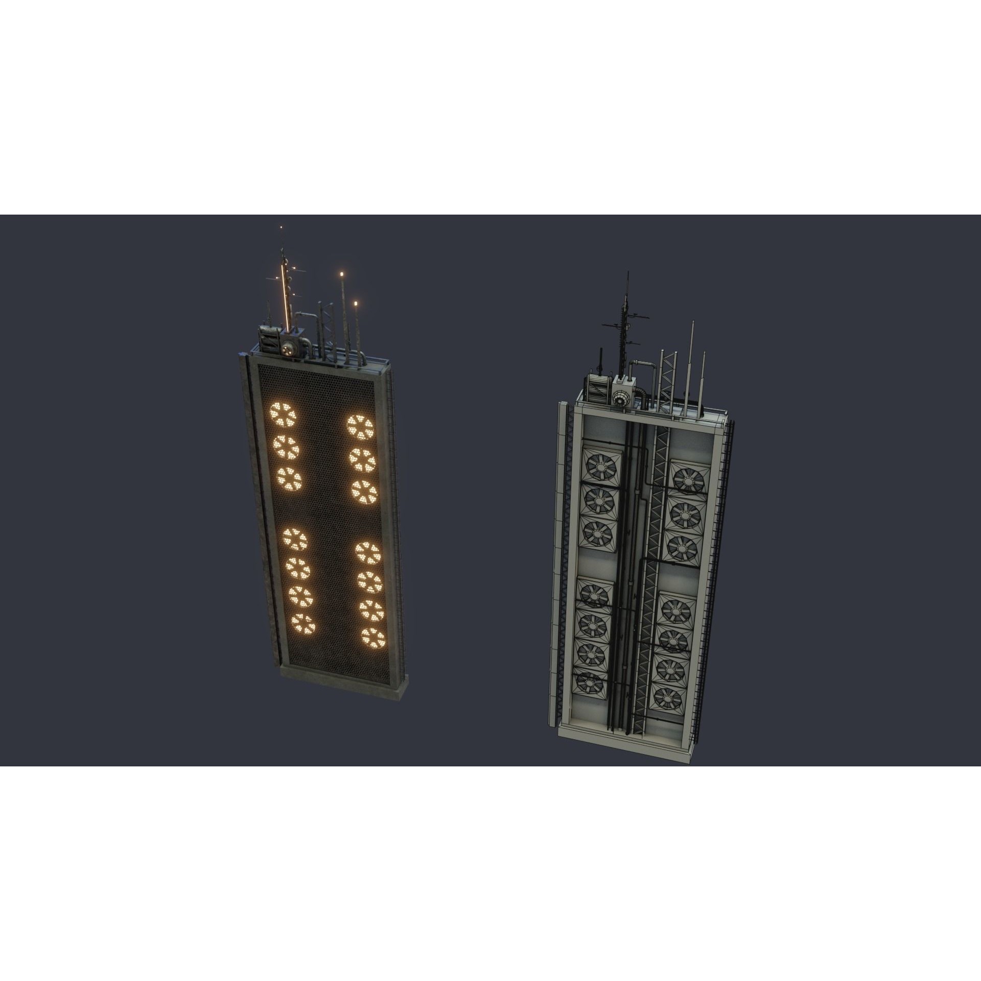 Futuristic Sci-Fi City - Modular Game-Ready 3D Model - View 16