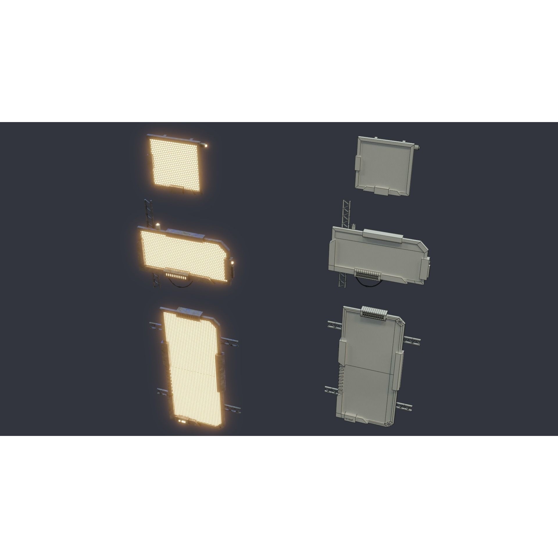 Futuristic Sci-Fi City - Modular Game-Ready 3D Model - View 19