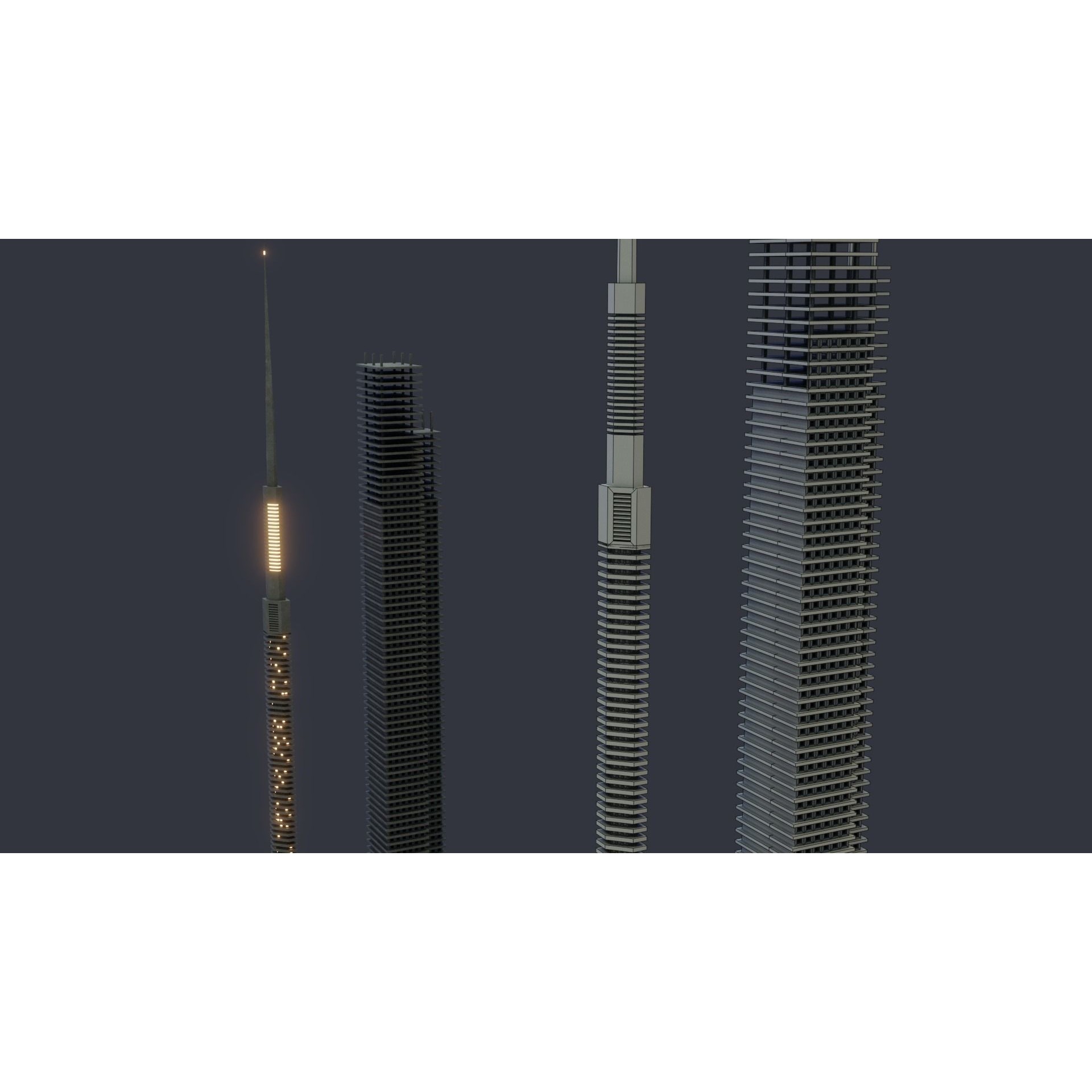 Futuristic Sci-Fi City - Modular Game-Ready 3D Model - View 24