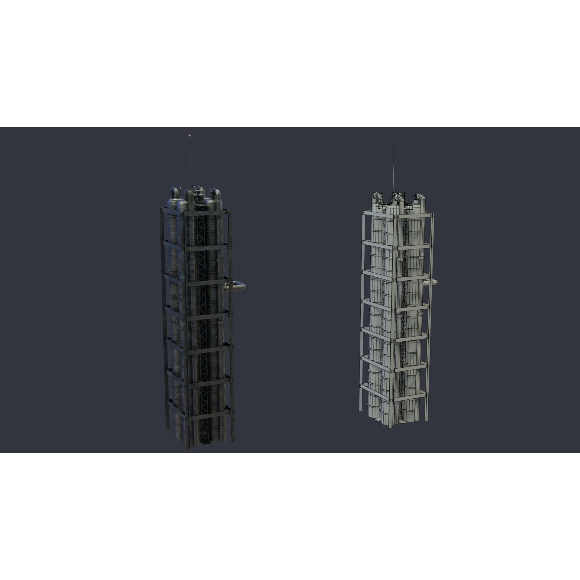 Futuristic Sci-Fi City - Modular Game-Ready 3D Model - View 26