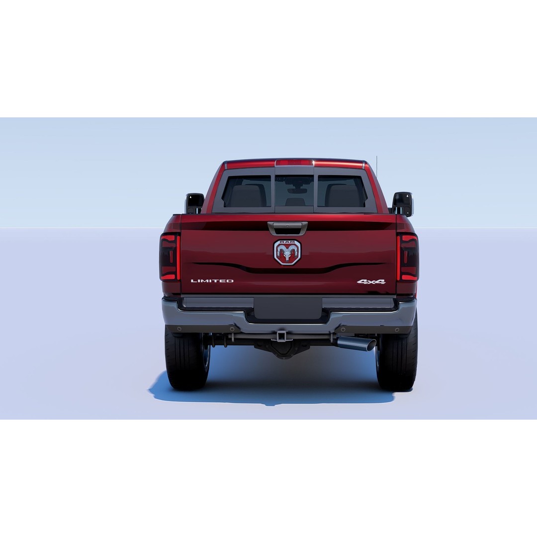 RAM 2500 Limited Mega Cab 3D Model – Stock 2024 Refresh, Game-Ready - View 10