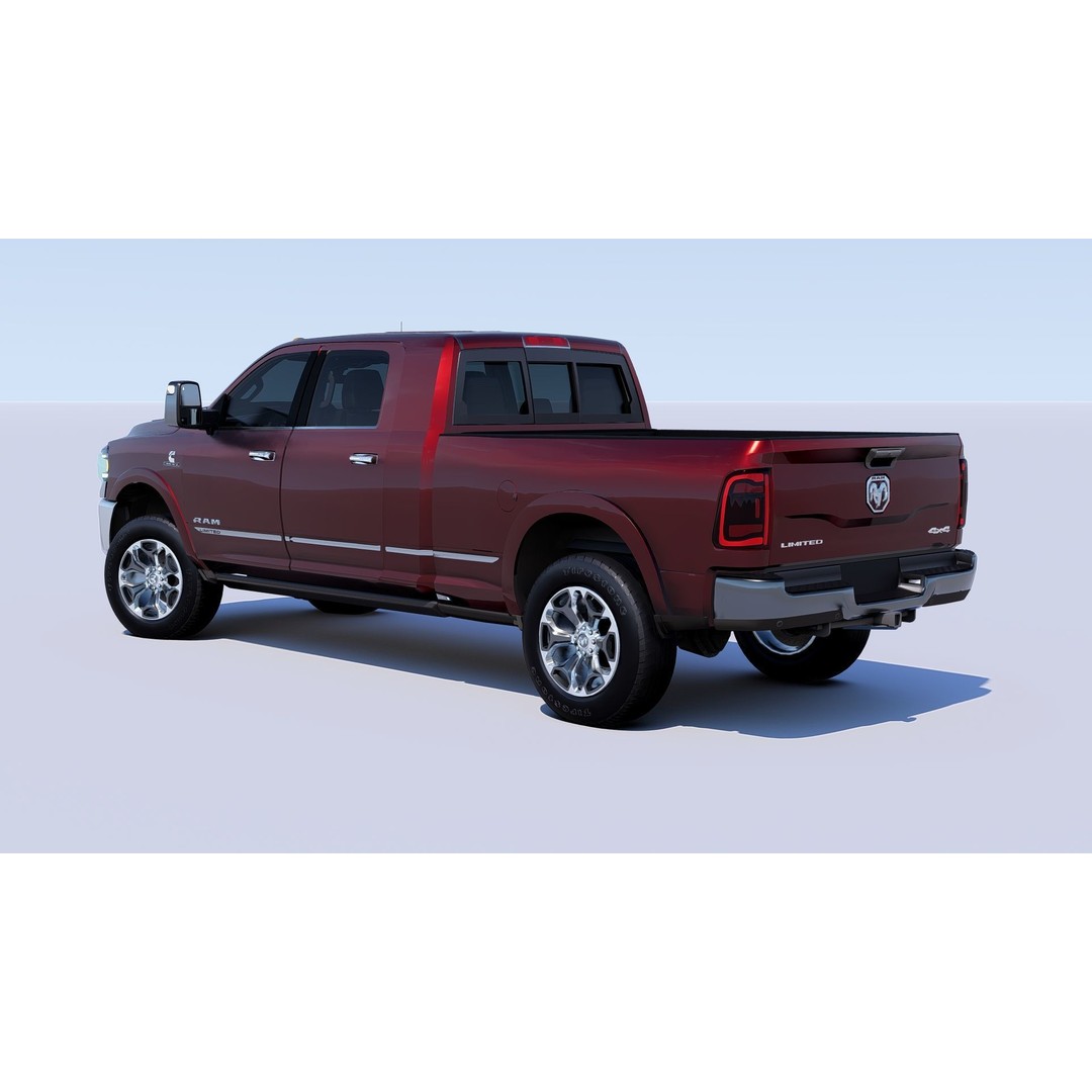 RAM 2500 Limited Mega Cab 3D Model – Stock 2024 Refresh, Game-Ready - View 11