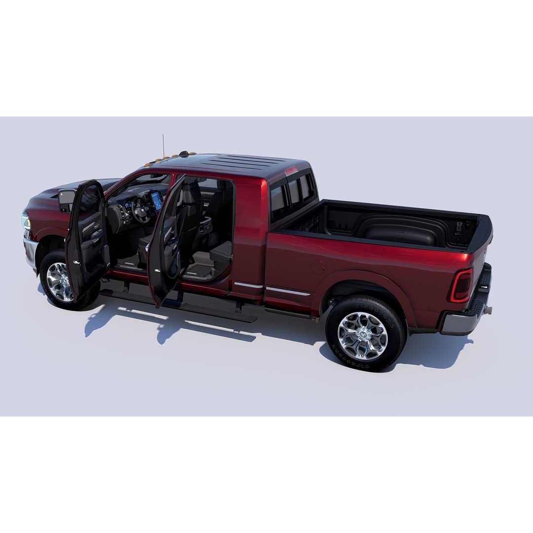 RAM 2500 Limited Mega Cab 3D Model – Stock 2024 Refresh, Game-Ready - View 13