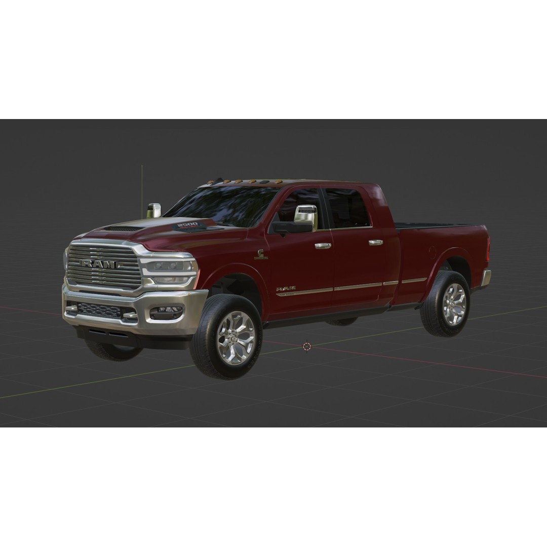 RAM 2500 Limited Mega Cab 3D Model – Stock 2024 Refresh, Game-Ready - View 16