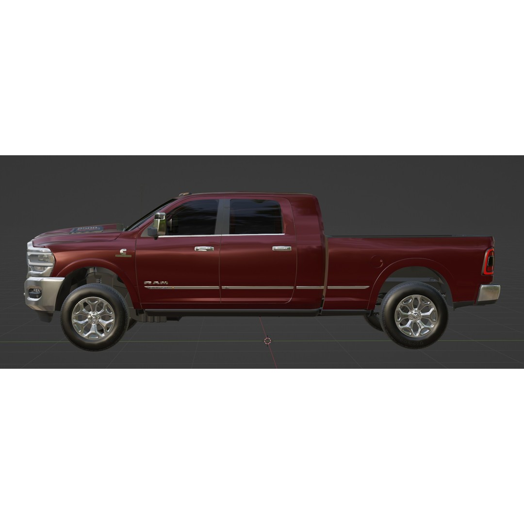 RAM 2500 Limited Mega Cab 3D Model – Stock 2024 Refresh, Game-Ready - View 17