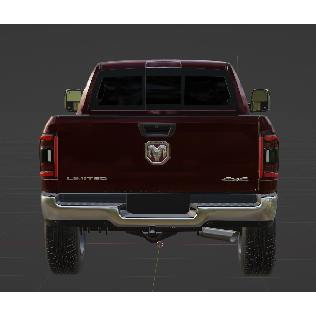 RAM 2500 Limited Mega Cab 3D Model – Stock 2024 Refresh, Game-Ready - View 18